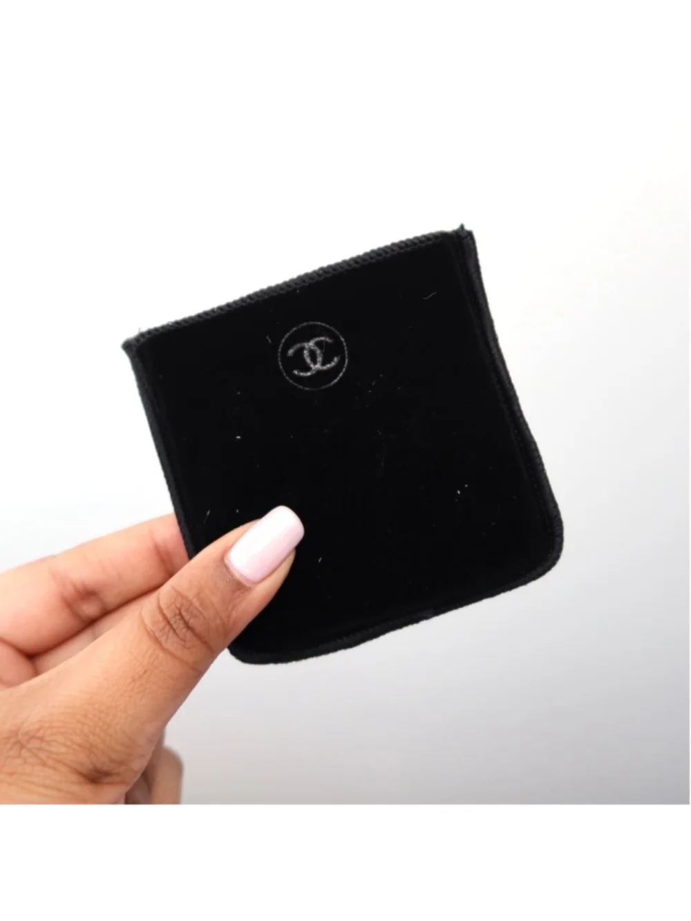 Chanel Double Mirror – Limited Edition White with Velvet Pouch